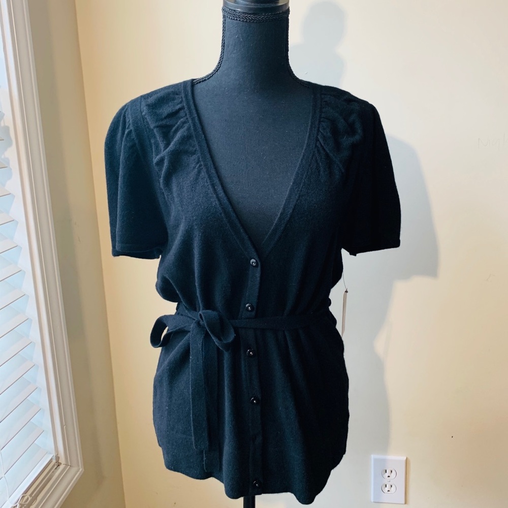 Black Saks Fifth Avenue Cashmere Cardigan